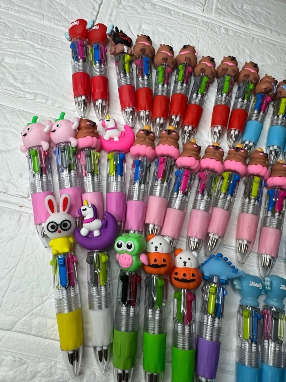 New 47pc Kids Novelty Multi-Color Click Ballpoint Pens, Party Favors